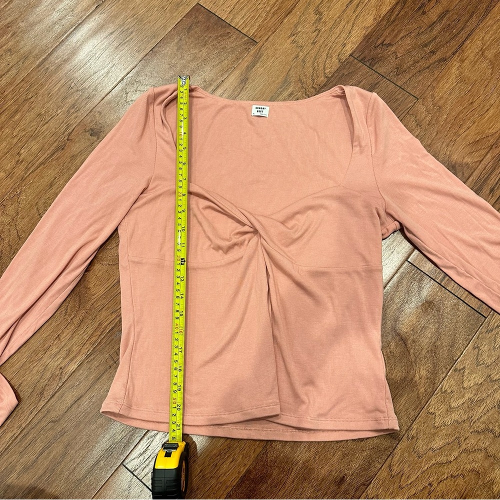 Aritzia Sunday Best Lula Long Sleeve Top Size XL - Picture 7 of 8